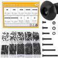 705 Pieces M2 Screws Nuts Washers Set Black, Sutemribor M2 x 4/6/8/10/12/16/20mm Button Head Socket Cap Screws Nuts Washers Assortment Kit, 10.9 Grade Alloy Steel, Fully Threaded - size: M2 x 4/6/8/10/12/16/20mm Kit, style: Button Head