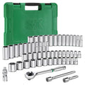 SK 3/8" Drive Socket Set with 216-P Ratchet, SAE & Metric,CR-V Steel