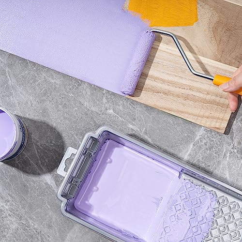 Mister Rui Paint Roller, 4 Inch Paint Roller Wool Blend, 10 Pack, 4mm Short Nap, Small Paint Roller Covers, Reusable Mini Paint Rollers for Use with All Paints