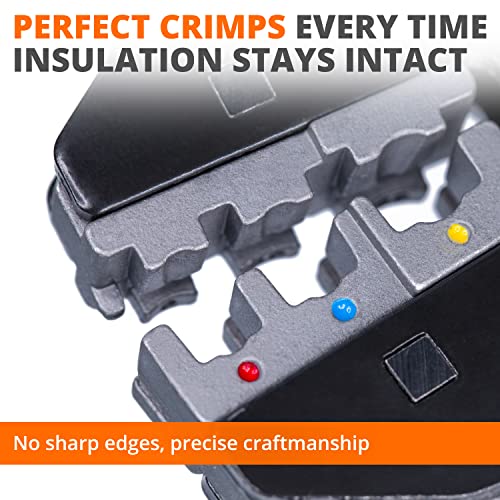 Wirefy Crimping Tool Set 5 PCS - Ratcheting Wire Crimper - for Heat Shrink, Nylon, Non-Insulated Connectors, Ferrule Terminals