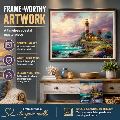 Adult Jigsaw Puzzle – Ocean Lighthouse 1000 Piece - color: Ocean Lighthouse