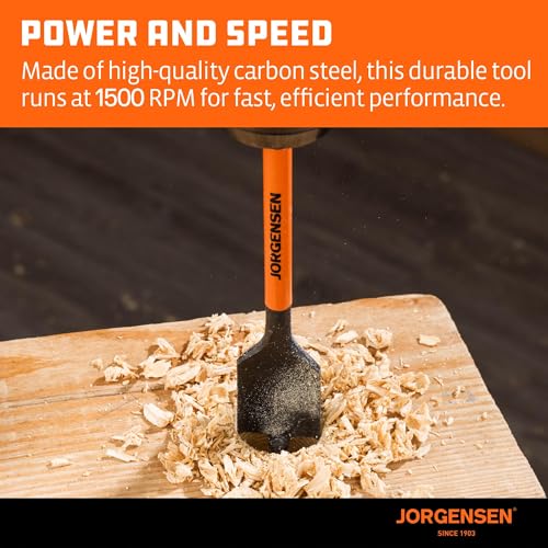 Jorgensen 14-Piece Spade Drill Bit Set with Storage Pouch, 1/4" to 1-1/2" - size: 1/4 in - 1-1/2 in