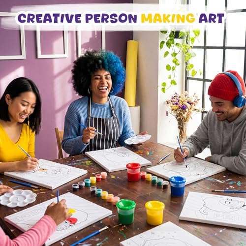 Sherr 140 Pcs 20 Set Pre Drawn Canvas Painting Kit, Pride Month - style: Pride Month