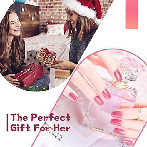 JODSONE Gel Nail Polish Starter Set Ribbon Glitter Summer Light Winter Dark Glossy 36-Piece Multi-color Gel Nail Polish Set - color: KIT-10