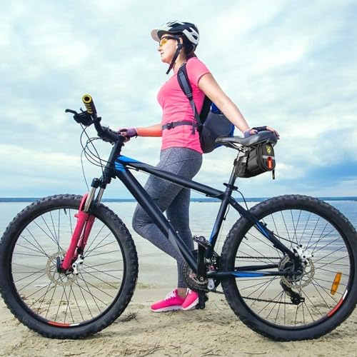 Bike Repair Tool Kit with Mini Bicycle Pump,16-in-1 Bike Multitool, Portable Bicycle Flat Tire Repair Kit for Road MTB EBikes, Bike Emergency Repair Kit, Saddle Bag with Tail Light - style: Repair Tool Kit With Bike Light