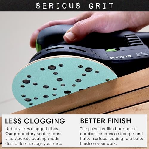 Serious Grit - 6-Inch 49-Hole P1500 Grit Sanding Discs - 50 Pack Box - size: 1500 Grit
