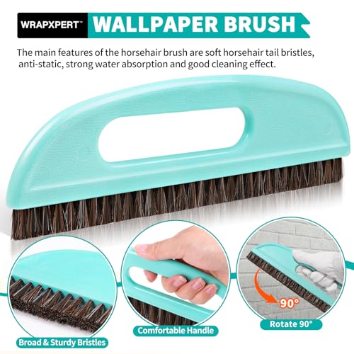 WRAPXPERT Wallpaper Smoothing Tool,Wallpaper Tools Included Felt Squeegee,Craft Knife,Wallpaper Brush,Wallpaper Scraper Tool for Peel and Stick Wallpaper,Window Tint Film,Wallpaper Adhesive - color: 03 Pro Kit