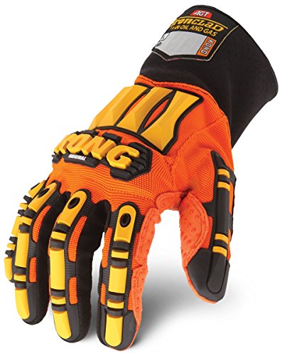 Ironclad KONG SDX2-07-XXXL Original Oil & Gas Safety Impact Gloves, XXX-Large, Orange - size: 3X-Large (Pack of 1)