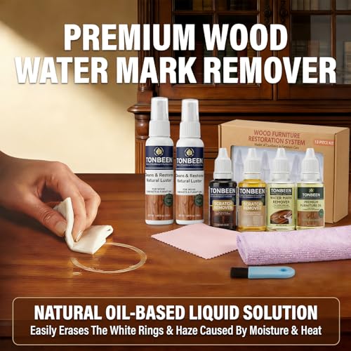 Wood Water Mark Remover, Furniture White Ring & Water Mark Removal Kit, 12PCS Wood Furniture Repair kit with Scratch Removers & Wood Maintenance Oil for Heat Stains, Haze & Blemishes on Finished Wood - size: 27 PACK
