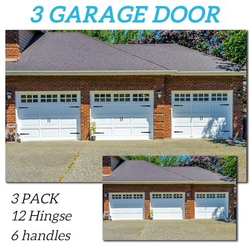 Classics Magnetic Garage Hardware - 4 Hinges + 2 Handles for Iron Doors - style: Classic