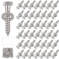 Zonon 50 Pcs 3/8'' X 2" Hex Head Lag Bolts Screws with Washers, Silver - color: Silver, size: 3/8'' X 2"