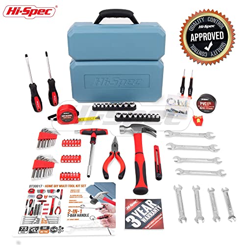 Hi-Spec Home and Garage Tool Kit Household and Auto Repair Tools Pliers - size: SAE and Metric_73 PCS