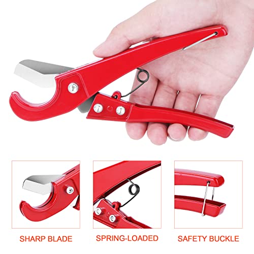1/4'' - 1'' Depth Gauge and Pipe Deburring Tool,Hose Cutter 1/8'' to 1-5/8'' Inner Outer Reamer Pipe Cutter,Removal Tools for Sharkbite Fittings,for PVC PPR PE-RT Aluminum Plastic Tubing