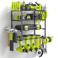 SUNALLY Power Tool Organizer, 4 Drill Holder Wall Mount Tool Storage Rack - style: 4 Drill Holders G