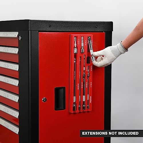 Mayouko Magnetic ABS Socket Extension Organizer, Socket Extension Bar Holder, Fit for 1/4",3/8",1/2“Drive Extensions, Extensions not Included - size: Only organizer