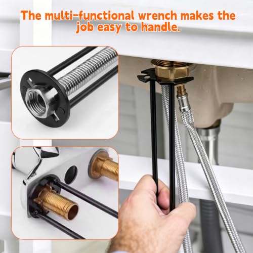 2 Pcs Plumbing Sink Wrench, 7 Sizes Faucet Wrench for Tight Spaces