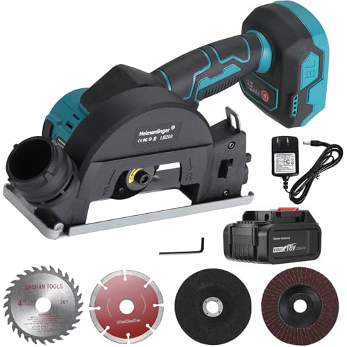4-Inch Cordless Mini Circular Saw & Angle Grinder, Brushless 3-Speed Tool for Makita 18V Battery