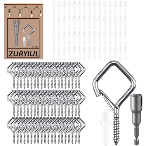 38 Pcs 304 Stainless Steel Ceiling Hooks for Plants & Lights - size: 38PCS