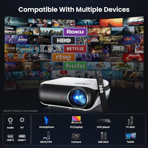 Official Licensed Google TV - HAPPRUN 4K Supported Outdoor Smart Projector - style: Official Licensed Google TV