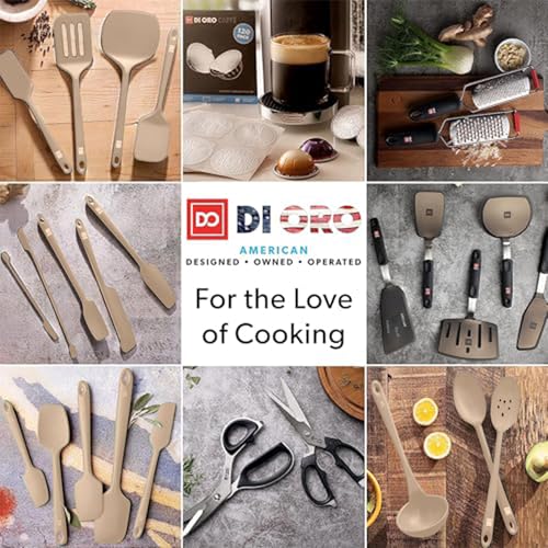 DI ORO Silicone Spoonula - Spoon Spatula, 600F Heat Resistant, Clay - color: Clay