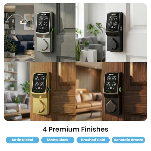 Lockly Secure Plus Smart Deadbolt Lock with 3D Biometric Fingerprint - color: Matte Black