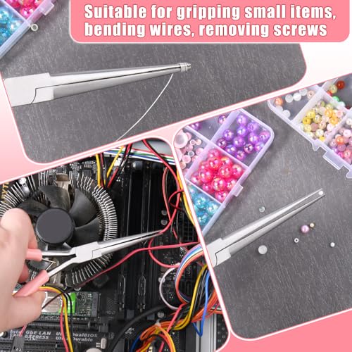 Long Reach Needle Nose Pliers 7" Slim Micro Extra Long Needle Nose Plier Serrated Jaw Precision Fine Tip for Jewelry Making, Bending Wire, Small Object Gripping, Fishing, Work in Tight Spaces - style: Extra Long Needle Nose Pliers Serrated Jaws