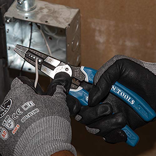Klein Tools K12065CR Wire Stripper / Cutter / Crimper Tool, Made in USA, for Cutting, Stripping, Crimping, Twisting (8-18 AWG solid, 10-20 AWG stranded)