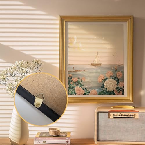 150 Pack Triangle D Ring Hangers for Picture Frame Canvas Mirror Hanging, 3-Color Gold Silver Black 50 Each, Heavy Duty Metal Picture Hanging Hardware Kit with Screws