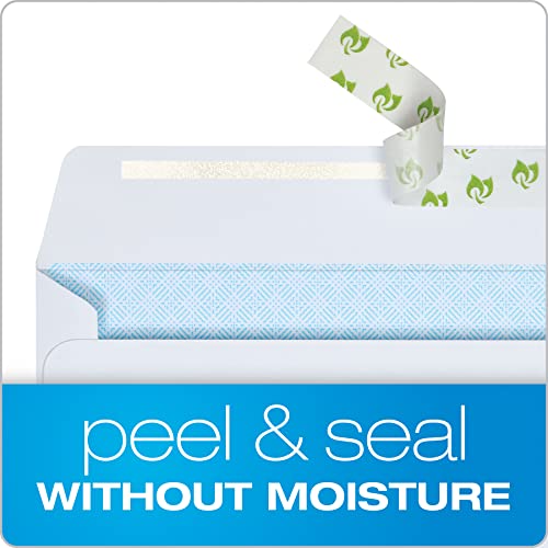 Quality Park #10 Security Envelopes, No Window, Redi-Strip Self Seal Envelopes, 24-lb White Wove, 4-1/8" x 9-1/2", 100 per Box (QUA69117)
