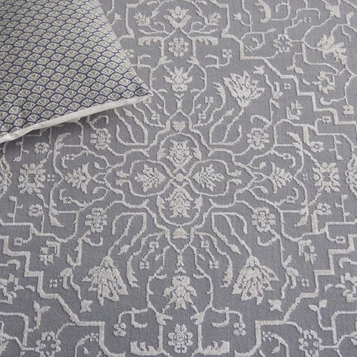 SAFAVIEH Reflection Accent Rug 2'3"x3', Light Grey & Cream RFT670C - color: Light Grey/Cream, size: 2'3" x 3' (Rectangular)