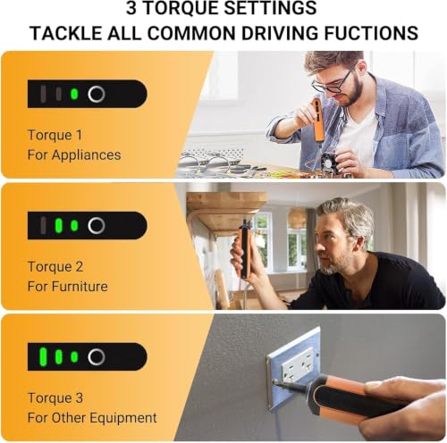 Electric Screwdriver Kit, 4V Cordless, Rechargeable