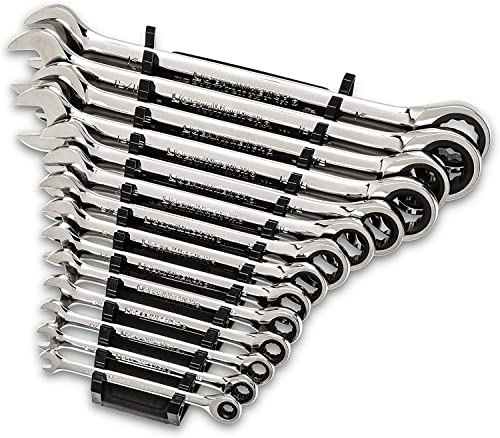 GEARWRENCH 30 Piece 12 Pt SAE/mm Ratcheting Combination Wrench Set| 86702 - size: 30 Piece