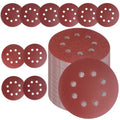 50 PCS 5 Inch 8 Hole Sanding Discs, Adhesive Hook and Loop Sandpaper for Random Orbital Sander, 60 80 120 180 220 320 Grit Sand Paper, Polishing and Derusting - size: 5 Inch - 50 Pcs