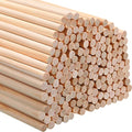 Treela 100 Pcs Wooden Dowels Rods Wood Sticks for Crafts Wooden Dowel Rods Unfinished Hardwood Sticks for DIY Crafts Art Class Woodworking (3/8 x 12 Inch) - size: 3/8 x 12 Inch