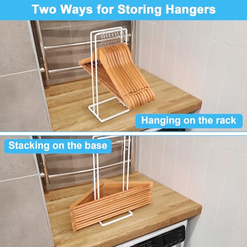Hanger Holder Stand Clothes Hanger Organizer for Home Organization, Hangers Stackers RV Rack Stand Caddy for Velvet Felt Plastic Coat Hangers Adult Kids Pant Hangars Dorm Room Essentials, 2 Pack White - color: White, size: 2 Pack