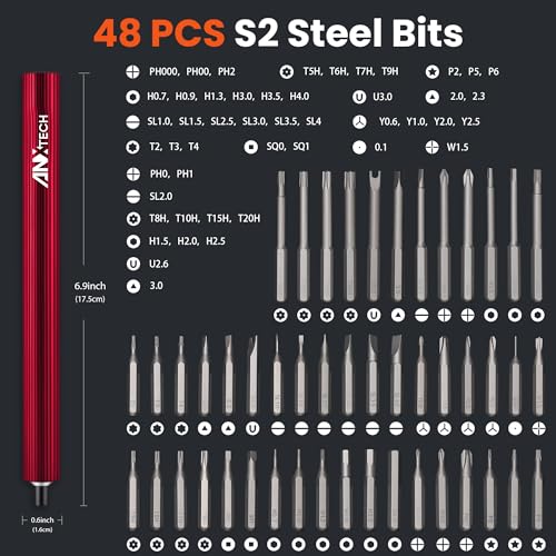 3.7V Mini Electric Screwdriver 52in1 Kit for Phone Laptop - color: 52-in-1-red