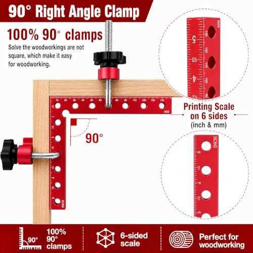 Corner Clamps for Woodworking, 8PCS 90 Degree Aluminum Positioning Squares