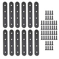 Jiozermi 12 Pcs Straight Brace, 3.8" x 0.69", Stainless Steel Black - size: Black, 3.8” x 0.69”, 12 Pcs