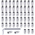 Swpeet 50Pcs 5/16"-18 x 25mm Carbon Steel White Zinc Plated Carbon Furniture Screw in Nut Threaded Wood Inserts Threaded Inserts Bolt Fastener Connector Hex Socket (5/16"-18 x 25mm) - size: 5/16"-18 x 25mm