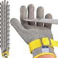 Dowellife ANSI A9 Cut Resistant Glove Food Grade, Stainless Steel Mesh Metal Knife Cutting Glove for Butcher Meat Cutting Oyster Shucking Kitchen Mandoline Chef Slicing Fish Fillet (Small-12 Pcs) - size: Small (Pack of 12)