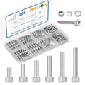 288 PCS M5 Screws Assortment Kit, 304 Stainless Steel M5 Bolts Kit, M5x 8/12/16/20/25/30mm, Hex Socket Head Cap Screws Bolts Nuts Washers Set - size: M5x 8/12/16/20/25/30mm
