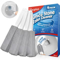 Vacplus Toilet Brush, 4 Pack, 100% Pumice Stone, Long Handle | Toilet Bowl Cleaner, Pool, Bathroom Sink, Removes Limescale Rust - color: Gray(2x Efficiency), size: 4 Count (Pack of 1)