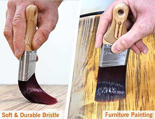 ROLLINGDOG 2 Inch Short Handle Trim Brush - color: Wooden Handle(pack of 1)