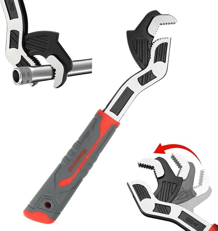 BUYOHLIC 6,8,10 & 12 Inches Self Adjusting Locking Wrench Multifunctional Universal Adjustable Pipe Wrench Plumbers Wrench (6'',8'' & 10'' Inches) - size: 6'',8'' & 10'' Inches