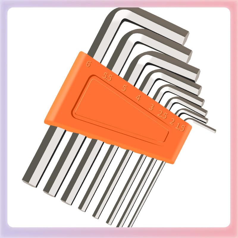 Hex Key Set, 8-Piece Metric Allen Wrench 1.5-6mm