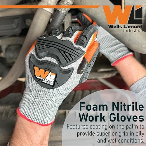 Wells Lamont Cut Resistant Nitrile Work Gloves – ANSI Rated, Touchscreen, Puncture Resistant – Safety Gloves - size: Small, style: 1 Pair