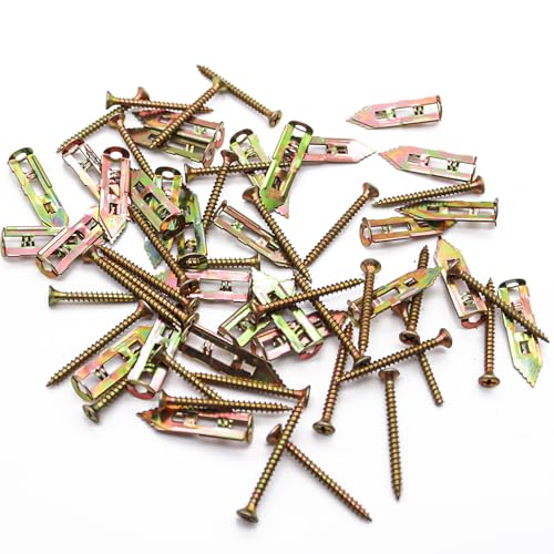 60PCS 0.47x1.18 inch Self-Drilling Anchors, Ancors and Screws for Heavy Duty, Metal Screw Anchors Kit, No Drill and Holes in Wall - size: 60PCS--0.47x1.18inch