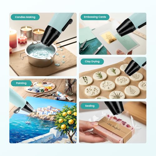 Resiners Heat Gun for Crafting, 350W Mini Heat Gun for Resin Bubbles
