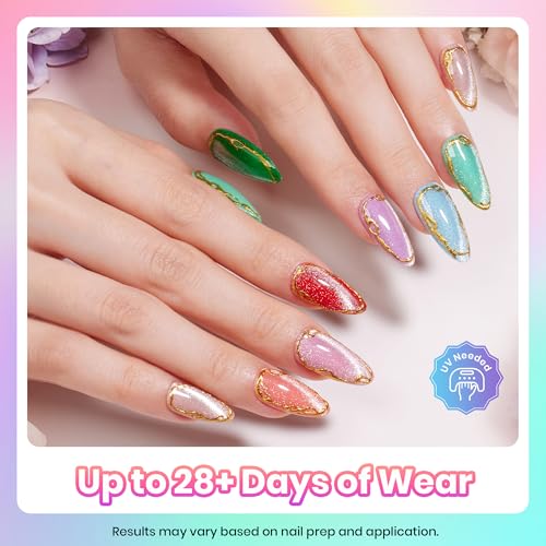 Beetles Fall Gel Polish Set, Daily Pop Collection, 20 Colors Gel Polish Kit | Base Coat Glossy Glitter Top Coat and Magnet, Cat Eye Effect, Soak Off UV LED Gel Polish for DIY Nail Art Manicure - color: Daily Pop