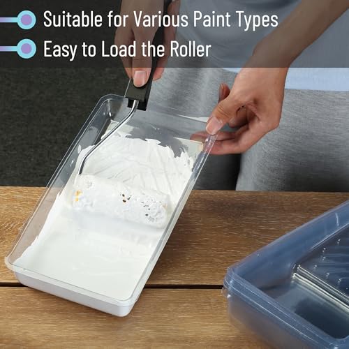 Bates- Paint Tray Liner, 4 Inch, 30 Pack, Clear, Plastic Disposable Paint Tray for Painting Walls - color: Clear, size: 30 Pack 4 Inch